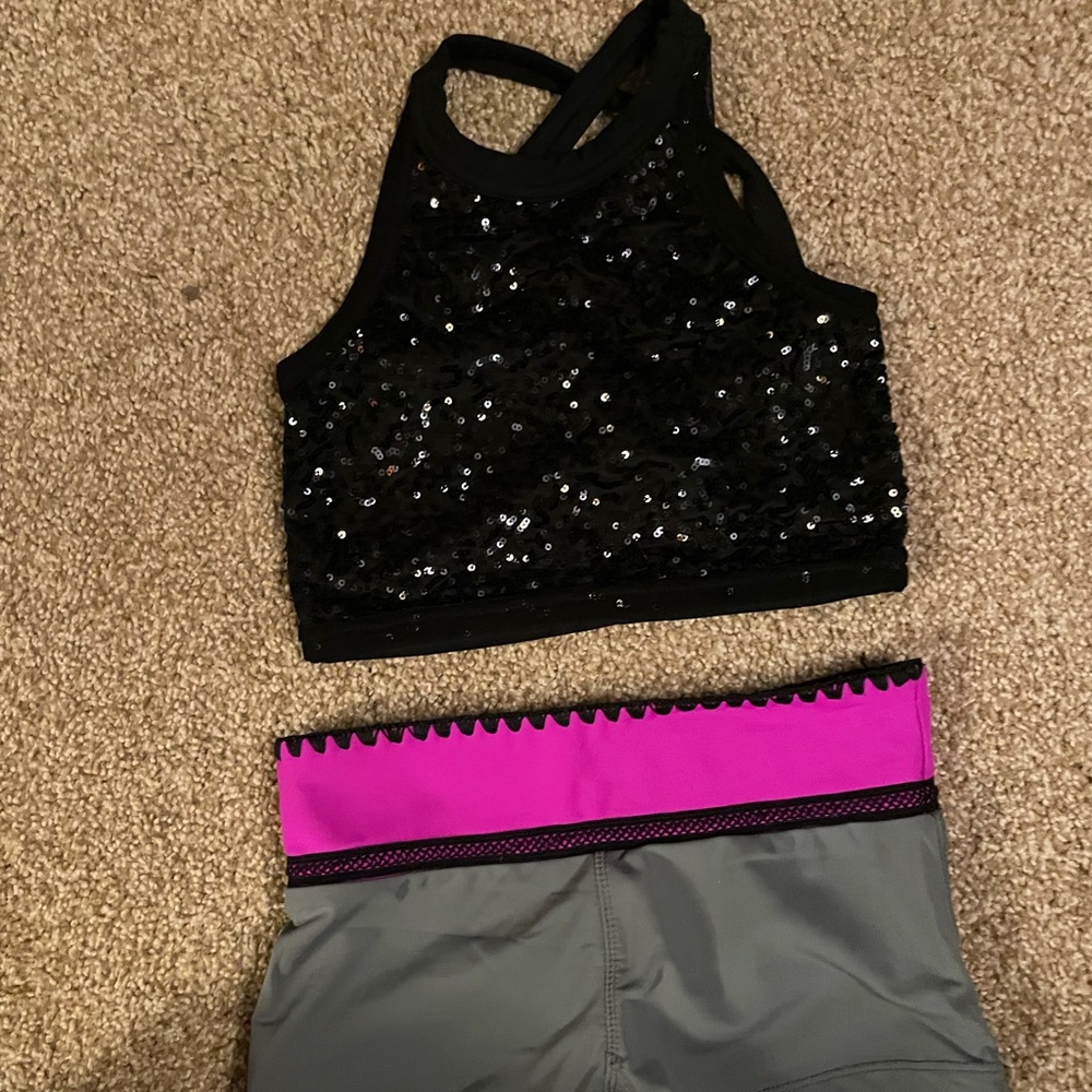 California Kisses sequin top & color block shorts